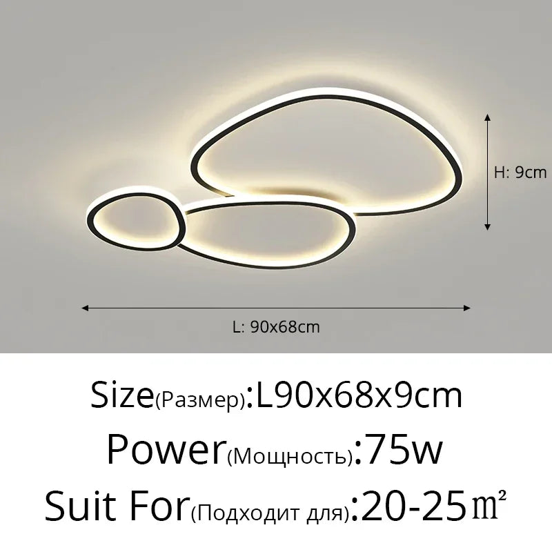 Axyaa Nordic Minimalist LED Ceiling Light for Living Room Kitchen Restaurant