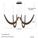 Axyaa Wood LED Pendant Light Luxury Chandelier for Living Room