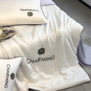 Axyaa Luxury Embroidery Summer Blanket - Lightweight Cooling Quilt - Soft Skin-friendly Comforter
