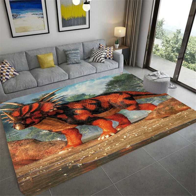 Axyaa Dinosaur Fossil 3D Floor Mat: Premium Design for Living Room & Children's Bedroom