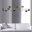 Axyaa Glass Pendant Chandelier for Living Room LED Dining Bedroom Café Décor