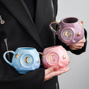 Axyaa Starry Sky Sparkling Cup: Creative Birthday Gift Mug, Colorful Stars Design