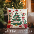 Axyaa Christmas Tree Pattern Cushion Cover for Sofa, Bedroom, Car - Rectangular Pillow Cover