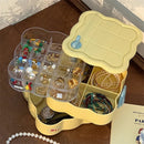 Axyaa Rotating Jewelry Box Organizer Hair Accessories Earrings Rings Storage Box