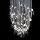 Axyaa Modern Glass Pendant Chandelier for Living Room Hotel Villa Lobby & Duplex Buildings.
