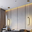 Axyaa Modern Minimalist Pendant Chandelier Gold Black Hanging Lamp