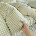Axyaa Stripe Bedding Set: Single Full Queen King Size Duvet Cover with Pillowcases