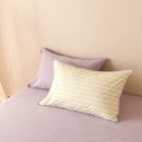 Axyaa Yellow Stripe Bedding Set Full Queen Bed Linen Cotton Duvet Cover Pillowcase