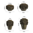 Axyaa Leaf Relief Ceramic Vase, Hand-made Porcelain Flower Pot, Floral Arrangement Accessory
