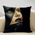 Axyaa African Lady Cushion Cover Pillow Case Sofa Decoration Linen Pillowcase