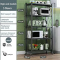 Axyaa Multi-layer Folding Storage Rack with Wheels