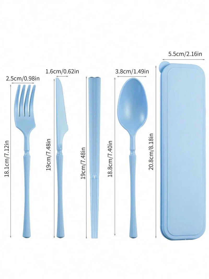 Axyaa Plastic Tableware Set for Picnics, Camping, Student Supplies