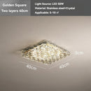 Axyaa Nordic Crystal LED Ceiling Chandelier - Luxury Gold Chrome Lighting for Home Décor