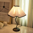 Axyaa Wabi-sabi Petal Table Lamp E27 LED Fabric Shade for Living Room & Bedroom