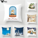 Axyaa Christmas Home Pillowcases Printed Bed Decoration Cushion Covers