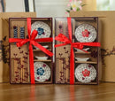 Axyaa Japanese Style Tableware Set with Chopsticks, Ceramic Sushi & Sashimi Dishes