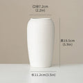 Axyaa White Round Handmade Terracotta Vase - Home Decor, Christmas Table Centerpiece