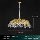 Axyaa Luxury Crystal Chandelier: Modern, Retro Style Lighting Fixture for Living, Dining & Bedroom