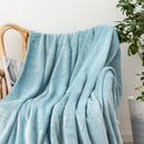 Axyaa Cozy Forest Green Fleece Throw Blanket - Large, Super Soft & Warm