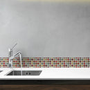 Axyaa Self-Adhesive Mosaic Wall Borders: Waterproof, Modern Decor for Bathroom & Kitchen
