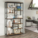 Axyaa 8-Tier Modern Wood Bookcase Shelving Unit