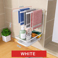 Axyaa Kitchen Dishcloth Holder Drying Hanger with Drain Pan - Sink Rack