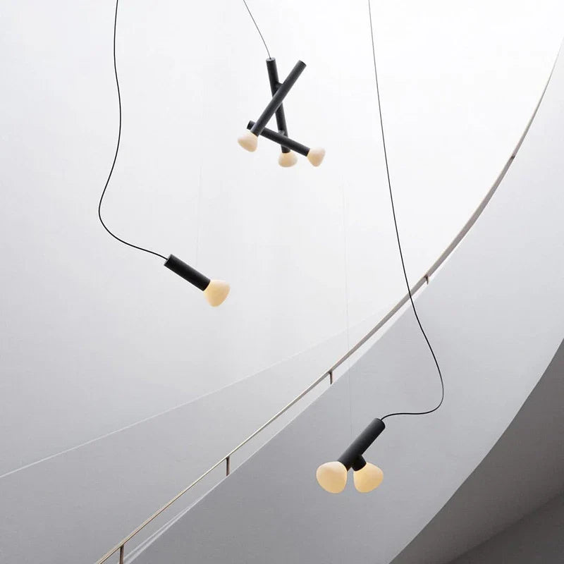 Axyaa Modern Villa Stair Lamp Designer Pendant Chandelier for Exhibition Hall and Kitchen