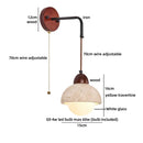 Axyaa LED Wall Lamps Yellow Travertine White Glass Living Room Bathroom Mirror Light