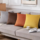 Axyaa Velvet Cushion Cover 45x45cm White Soft Pillow for Living Room Sofa