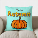 Axyaa Autumn Pumpkin & Candles Pillow Cover - Sofa, Bedroom, Car Decor