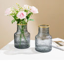 Axyaa Clear Glass Large Mouth Vase: Stylish Home Decor, Ideal for Flowers
