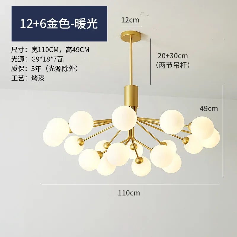 Axyaa Nordic Magic Chandelier for Home Decor and Lighting Fixtures