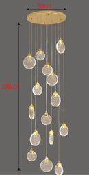 Axyaa Crystal Chandelier: Stair & Living Room Pendant Lighting