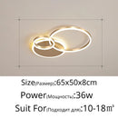 Axyaa Modern 5 Ring LED Ceiling Light in Black, Gold, White for Home Design
