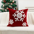 Axyaa Snowflake Embroidered Pillowcase Set, Festive Christmas Home Decor for Sofa and Bed