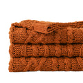 Axyaa Chenille Plaid Throw Blanket - Soft & Thick Knitted Bedspread