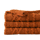 Axyaa Chenille Plaid Throw Blanket - Soft & Thick Knitted Bedspread