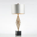 Axyaa Contemporary Golden LED Table Lamp for Stylish Living Spaces