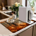 Axyaa Halloween Coffee Dish Mat: Absorbent & Anti-Slip Kitchen Draining Pad