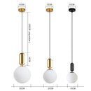 Axyaa Modern Glass Chandelier Pendant Lights Black Gold for Dining & Bedroom