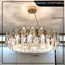 Axyaa Crystal Chandelier Pendant Light for Luxurious Living Room