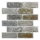 Axyaa 3D Faux Brick Tile Stickers, Matte Finish, Water & Mold Resistant, 30x30cm