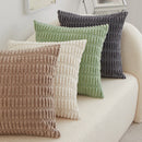Axyaa Green Velvet Corduroy Striped Cushion Cover 45x45cm Modern Home Decor Pillow Case
