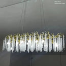 Axyaa Luxury Tassel Crystal Chandelier LED Pendant Lights for Living and Bedroom