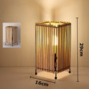 Axyaa Iron Rattan Floor Lamp: Modern Nordic Style LED Lights