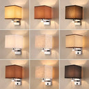 Axyaa LED Fabric Wall Light Switch Lampshade for Bedroom & Restaurant