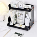 Axyaa Desktop Storage Rack: Student Desk & Office Stationery Shelf with Makeup Organizer