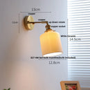 Axyaa Ceramic LED Wall Sconce with Pull Chain Switch, Globe White Design