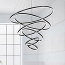 Axyaa Circle Ring Chandelier for Duplex Villa Staircase, Living Room, and Hall