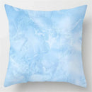 Axyaa Blue Geometric Marble Pillow Cover - Decorative Throw Cushion Case